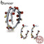 BAMOER Authentic 925 Sterling Silver Autumn Tree Leaves Branch Rings Earrings Jewelry Sets Fashion Sterling Silver Jewelry Set