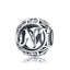 BAMOER Authentic 925 Sterling Silver Vintage A to T, Clear CZ Alphabet Letter Beads Fit Charm Bracelets DIY Jewelry SCC738