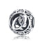 BAMOER Authentic 925 Sterling Silver Vintage A to T, Clear CZ Alphabet Letter Beads Fit Charm Bracelets DIY Jewelry SCC738