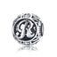 BAMOER Authentic 925 Sterling Silver Vintage A to T, Clear CZ Alphabet Letter Beads Fit Charm Bracelets DIY Jewelry SCC738