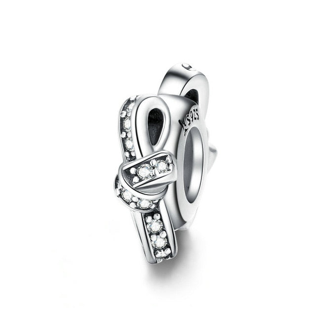 BAMOER Authentic 925-sterling-silver Dog Animal Footprint Cat Heart LOVE Spacer Charm Fit  Bracelet DIY Original SCC594