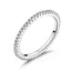 BAMOER Classic 925 Sterling Silver High Quality Circle Clear CZ Geometric Stackable Rings for Women Wedding Jewelry Gift SCR066