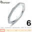 BAMOER Authentic 100% 925 Sterling Silver Love Heart Forever More Ring Clear CZ Jewelry Clearance Sale Limited Stock LOW TO 3.99