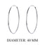 BAMOER 2019 Big Hoop Earrings for Women Sterling Silver 925 Jewelry Female Fashion Woman Earrings 39mm Fine Jewelry SCE598