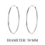 BAMOER 2019 Big Hoop Earrings for Women Sterling Silver 925 Jewelry Female Fashion Woman Earrings 39mm Fine Jewelry SCE598