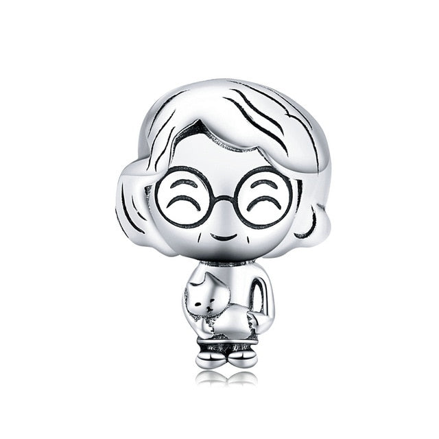 bamoer 6 styles Family Collection Metal Beads 925 Sterling Silver Charm fit Original Bracelet Fashion DIY Jewelry BSC177