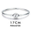 BAMOER Authentic 100% 925 Sterling Silver Snake Chain Heart Bangle & Bracelet Luxury Jewelry PAS904
