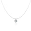 bamoer 925 Sterling Silver Invisible Choker Necklace for Women Waterdrop Square Triangle Pendant Neckalce Female Bijoux SCN332-D