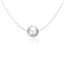 bamoer 925 Sterling Silver Invisible Choker Necklace for Women Waterdrop Square Triangle Pendant Neckalce Female Bijoux SCN332-D