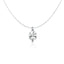 bamoer 925 Sterling Silver Invisible Choker Necklace for Women Waterdrop Square Triangle Pendant Neckalce Female Bijoux SCN332-D