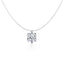 bamoer 925 Sterling Silver Invisible Choker Necklace for Women Waterdrop Square Triangle Pendant Neckalce Female Bijoux SCN332-D