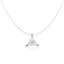bamoer 925 Sterling Silver Invisible Choker Necklace for Women Waterdrop Square Triangle Pendant Neckalce Female Bijoux SCN332-D