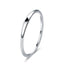 BAMOER 925 Sterling Silver Round Circle Pure Finger Ring Simple Heart Engrave Rings for Women Wedding Engagement Jewelry SCR468