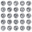 BAMOER Authentic 925 Sterling Silver Vintage A to T, Clear CZ Alphabet Letter Beads Fit Charm Bracelets DIY Jewelry SCC738