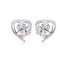 bamoer Blue Crystal Paw Stud Earrings for Girl Heart Shape CZ Footprint Ear Studs Jewelry Women 2019 New Design Bijoux SCE654