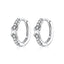 BAMOER Authentic 925 Sterling Silver Twist Of Fate Hoop  Earrings Clear CZ for Women Wedding Trendy Jewelry PAS465