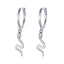 bamoer 925 sterling silver Little snake earrings Earrings for Women Circle Earrings ear studs women Wedding Jewelry SCE1000