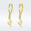 bamoer 925 sterling silver Little snake earrings Earrings for Women Circle Earrings ear studs women Wedding Jewelry SCE1000