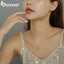 bamoer Authentic 925 Sterling Silver Moon & Stars Chain Necklace White Enamel Jewelry Gift for Health Professional SCN428