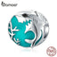 bamoer Underwater World Shark Enmale Metal Beads for Women Jewelry Making Charm 925 Sterling Silver Accessories SCC1294