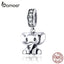 bamoer Baby Elephant Pendant Charm Silver 925 Jewelry Original Bracelet Neckalce Cute Animal Fashion Jewelry Accessories SCC1338