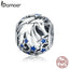 BAMOER New Collection 925 Sterling Silver Licorne Blooming Star Beads Fit Charm Bracelets Necklaces Jewelry Accessories SCC935