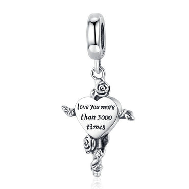 bamoer 925 Sterling Silver Retro Pendant Charm for Women Jewelry Making Religious Faith Charms for Original Bracelet SCC1404