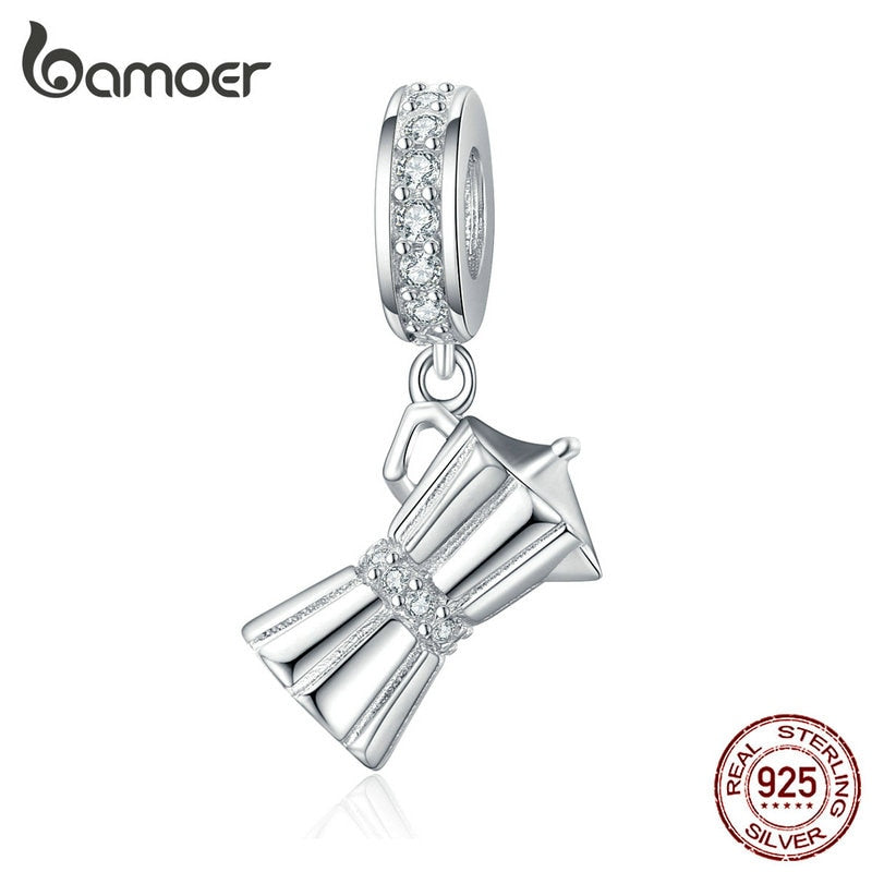 bamoer Drip Pot Pendant Charm for Women Jewelry Making Bracelet or Bangle Necklace 925 Sterling Silver DIY Jewelry SCC1287