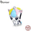 BAMOER New Collection 925 Sterling Silver Colorful Enamel Licorne Beads fit Charms Bracelets & Necklaces DIY Jewelry Gift BSC059
