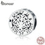 bamoer Family Free of Life Round Metal Beads for Women Jewelry Making Vintage Charm Silver 925 Original Jewelry Girl Gifts 1324