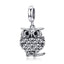 BAMOER Authentic 925 Sterling Silver Crystal Owl Lovely Animal shape Beads Charm fit Bracelet & Bangles Jewelry Making SCC949