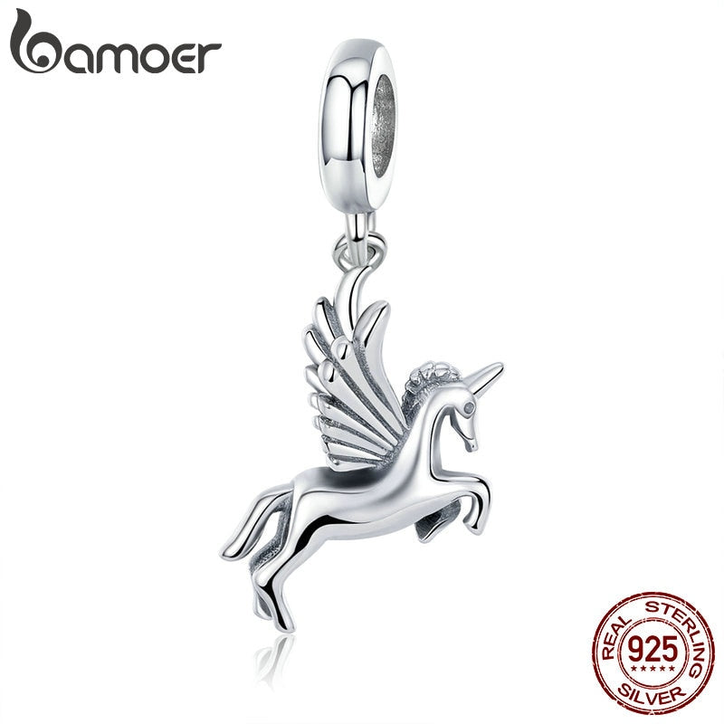 BAMOER Authentic 100% 925 Sterling Silver Trendy  Memory Charm Pendant fit Women charm Bracelet DIY Jewelry Making SCC704