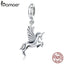 BAMOER Authentic 100% 925 Sterling Silver Trendy  Memory Charm Pendant fit Women charm Bracelet DIY Jewelry Making SCC704