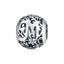 bamoer Genuine 925 Sterling Silver Alphabet Letters K Round Metal Beads for Women Jewelry Making Retro Design Bijoux SCC1444
