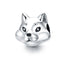 BAMOER 100% 925 Sterling Silver Dog Head Cute Husky Poodle Animal Charm Beads fit Charm Bracelet Bangles Jewelry Making SCC836
