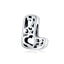bamoer Funny Bubble Letter Alphabet Metal Beads for Original Silver 925 Bracelet Heart Pattern Charms DIY Jewelry SCC1229
