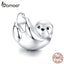 bamoer Zoo Animal Beads for Women Jewelry Original Silver Snake Bracelet Lazy Sloth Funny Silver 925 Jewelry Accessories BSC109