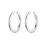 bamoer Authentic 925 Sterling Silver Half Circle Stud Earrings for Women and Men Fine Jewelry Bijoux Minmalistic Simple Ear Stud