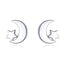 BAMOER New Arrival Fashion 925 Sterling Silver Minimalism Round Circle Stud Earrings for Women Sterling Silver Jewelry SCE349-1H