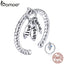 bamoer Boho Tiny Pendant Finger Ring for Women 