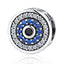 BAMOER Fashion New 925 Sterling Silver Blue Eye Lucky Blue Cubic Zircon Beads Charms fit Necklace Bracelets DIY Jewelry SCC915