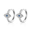 bamoer Authentic 925 Sterling Silver Jewelry Bright Eye Hoop Earrings for Women Clear Sparkling CZ Fashion Brincos SCE783