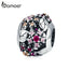 bamoer Silver 925 Jewelry Cherry Blossom Flower Round Metal Beads for Jewelry  Making Charm for Original Bracelet Bangle SCC1446