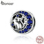 925 Sterling Silver Cat Pet Animal Charm Beads Fit Bracelets Original Naughty Clear CZ Bead DIY Jewelry Making SCC1204