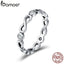 BAMOER Authentic 100% 925 Sterling Silver Infinity Blessings Endless Love Finger Rings for Women Sterling Silver Jewelry SCR181
