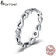 BAMOER Authentic 100% 925 Sterling Silver Infinity Blessings Endless Love Finger Rings for Women Sterling Silver Jewelry SCR181