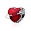 BAMOER New Arrival 100% 925 Sterling Silver Love Heart ECG & Red Enamel Beads fit Charm Bracelets for Women Jewelry Gift SCC249