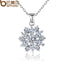 BAMOER  White Gold Color Necklaces Pendants with White AAA Cubic Zirconia For Women Birthday Gift JIN028