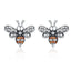 BAMOER High Quality 100% 925 Sterling Silver Bee Story Clear CZ Exquisite Stud Earrings for Women Fashion Silver Jewelry SCE344