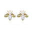 BAMOER High Quality 100% 925 Sterling Silver Bee Story Clear CZ Exquisite Stud Earrings for Women Fashion Silver Jewelry SCE344